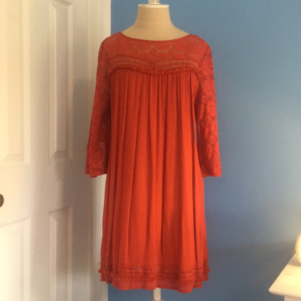 Flowy orange dress